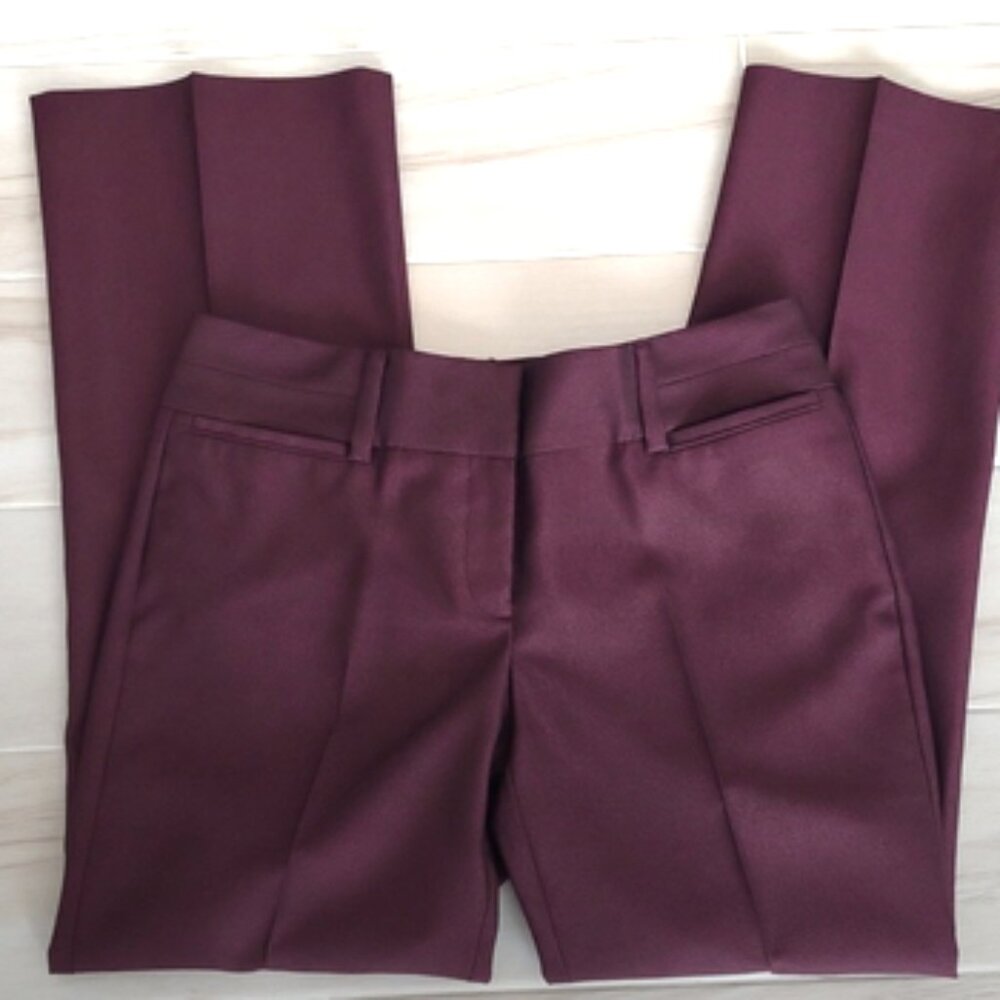 New York & Company Women's Boot Cut Pants in Plum